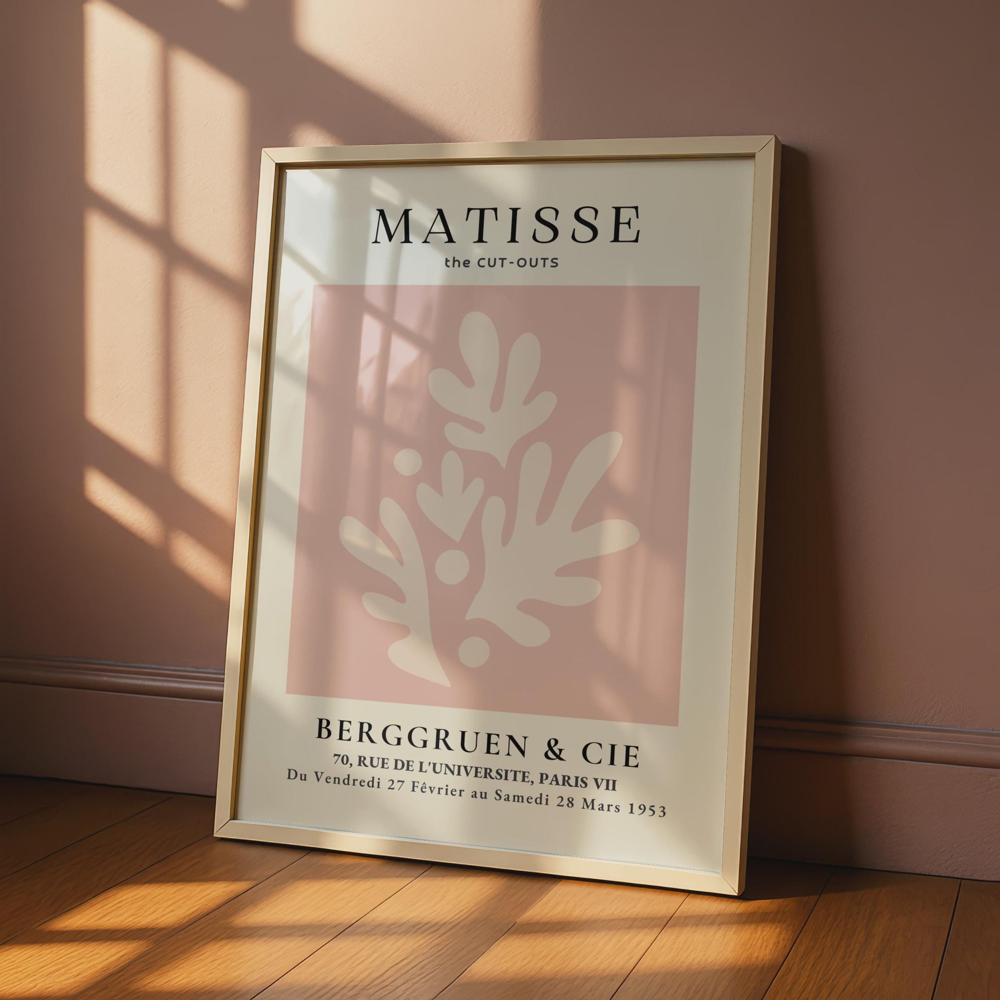 Henri Matisse Art Poster, The Cut-Outs, Minimalist Wall Art, Pink Botanical Print, Gallery Decor wall art print