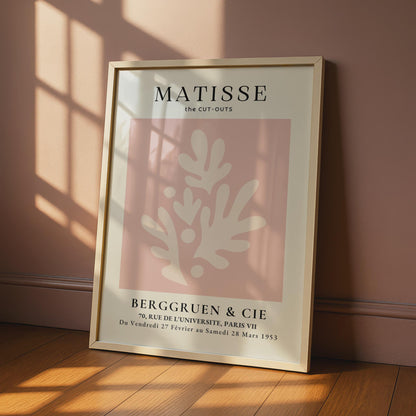 Henri Matisse Art Poster, The Cut-Outs, Minimalist Wall Art, Pink Botanical Print, Gallery Decor wall art print