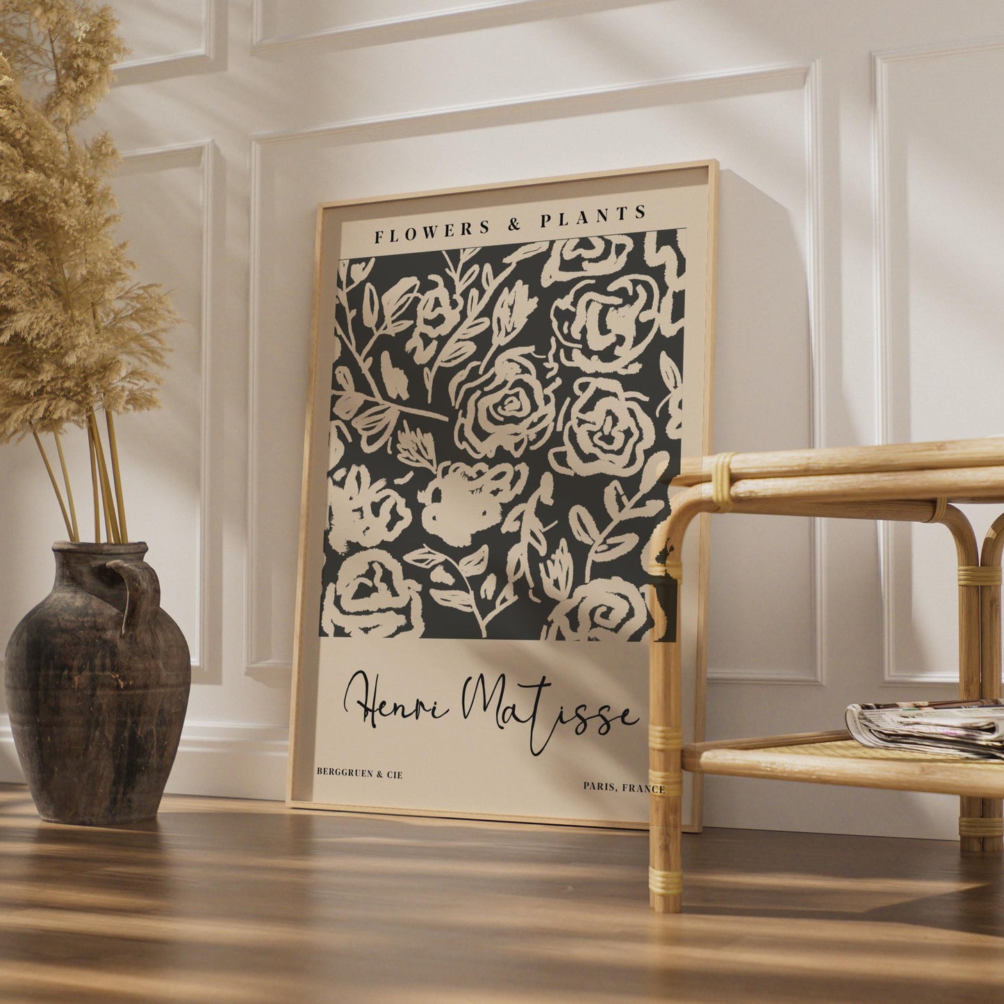 Henri Matisse Posters, Floral Art, Modern Wall Decor, Flowers & Plants Art for Home, Minimalist wall art print