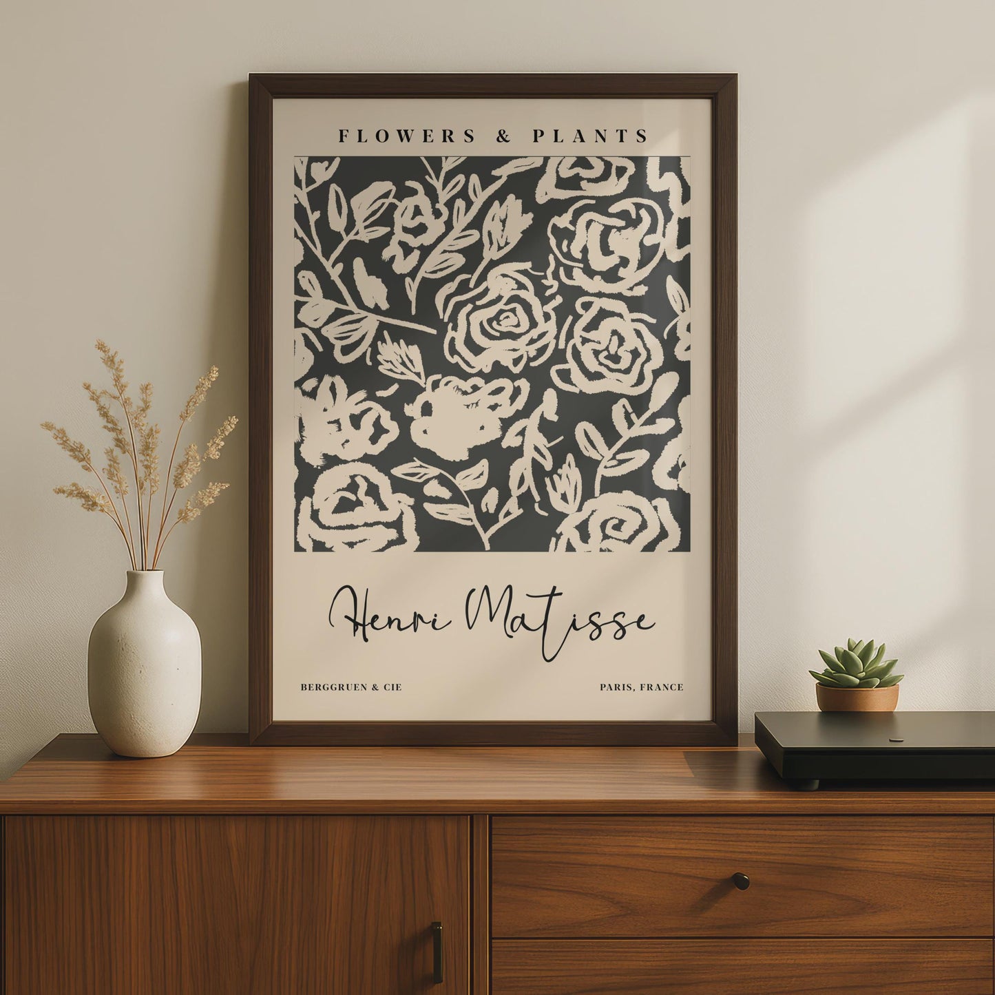 Henri Matisse Posters, Floral Art, Modern Wall Decor, Flowers & Plants Art for Home, Minimalist wall art print