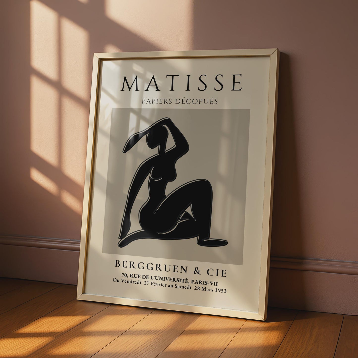Henri Matisse Art Poster, Minimalist Black Silhouette, Papiers Decoupes, Abstract Wall Art, Gallery wall art print
