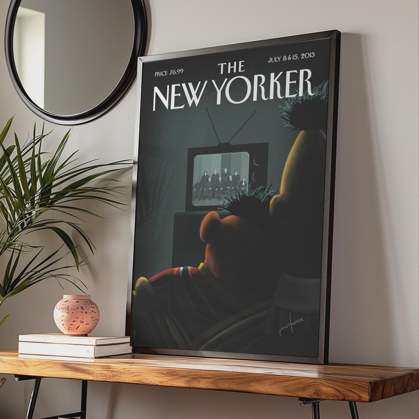 The New Yorker Cover Poster, Bert Ernie Supreme Court, Iconic Magazine Wall Art wall art print
