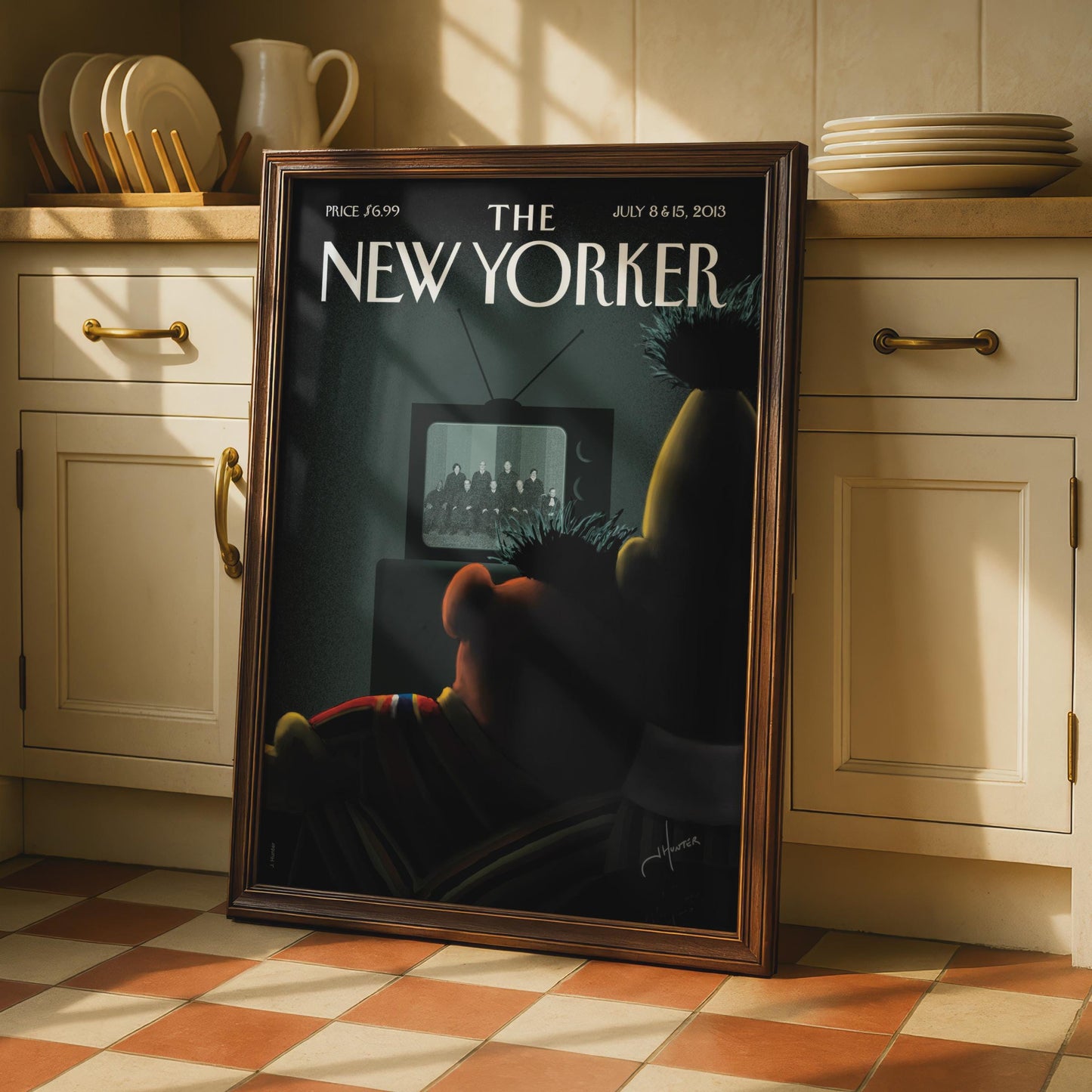 The New Yorker Cover Poster, Bert Ernie Supreme Court, Iconic Magazine Wall Art wall art print