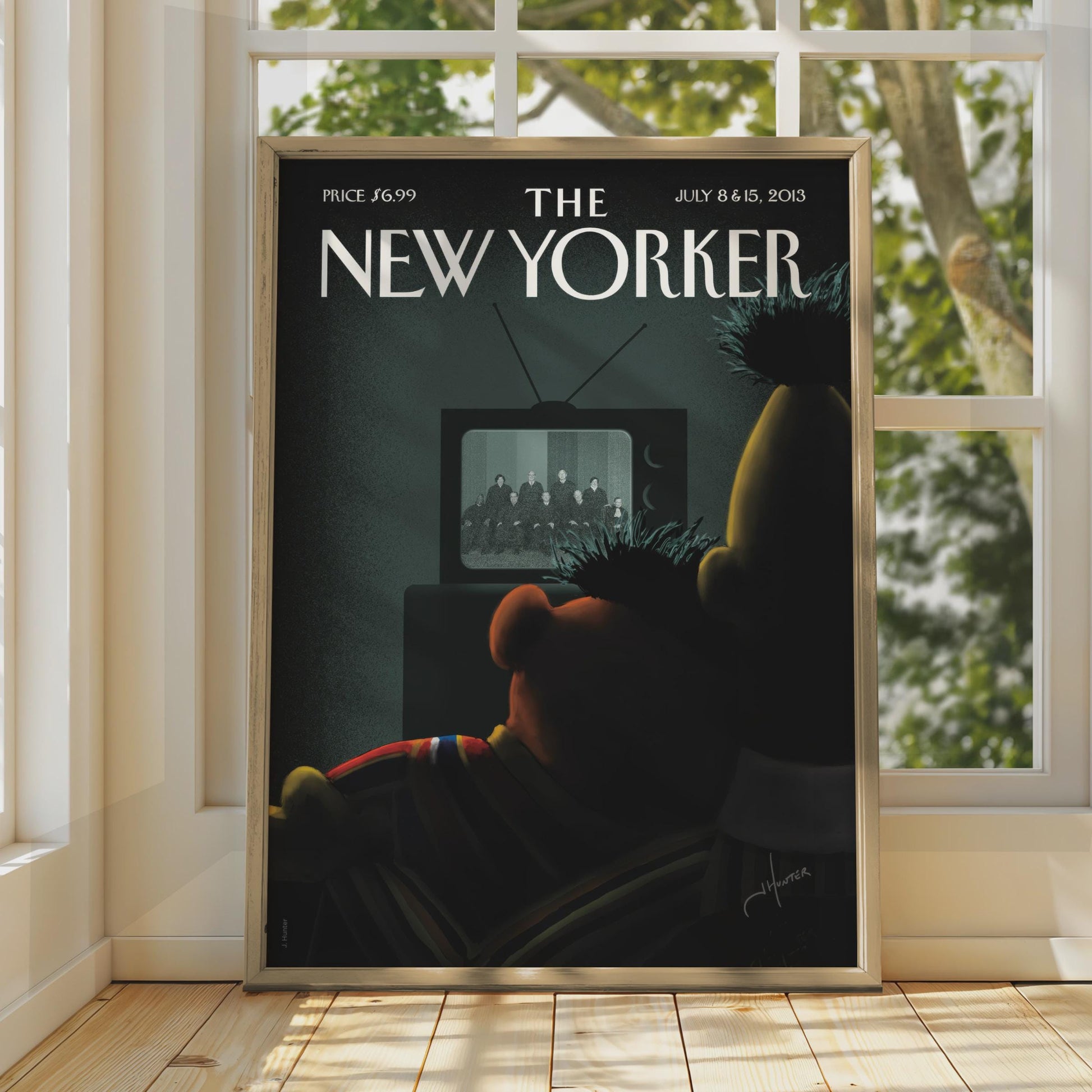The New Yorker Cover Poster, Bert Ernie Supreme Court, Iconic Magazine Wall Art wall art print