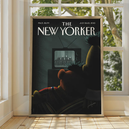 The New Yorker Cover Poster, Bert Ernie Supreme Court, Iconic Magazine Wall Art wall art print