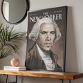 The New Yorker Cover Poster Jan 2009, Founding Father Portrait, Wall Art Print wall art print