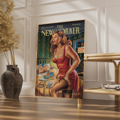The New Yorker 1996 Fiction Issue Cover Poster, Vintage Pin-Up Art Print, Wall Art wall art print