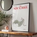 The New Yorker Christmas Lights Poster, Vintage 1981 Cover Art, Funny Holiday Wall Art wall art print