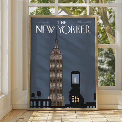 The New Yorker Poster, Empire State Building Art, NYC Wall Art, Vintage Cover Print wall art print