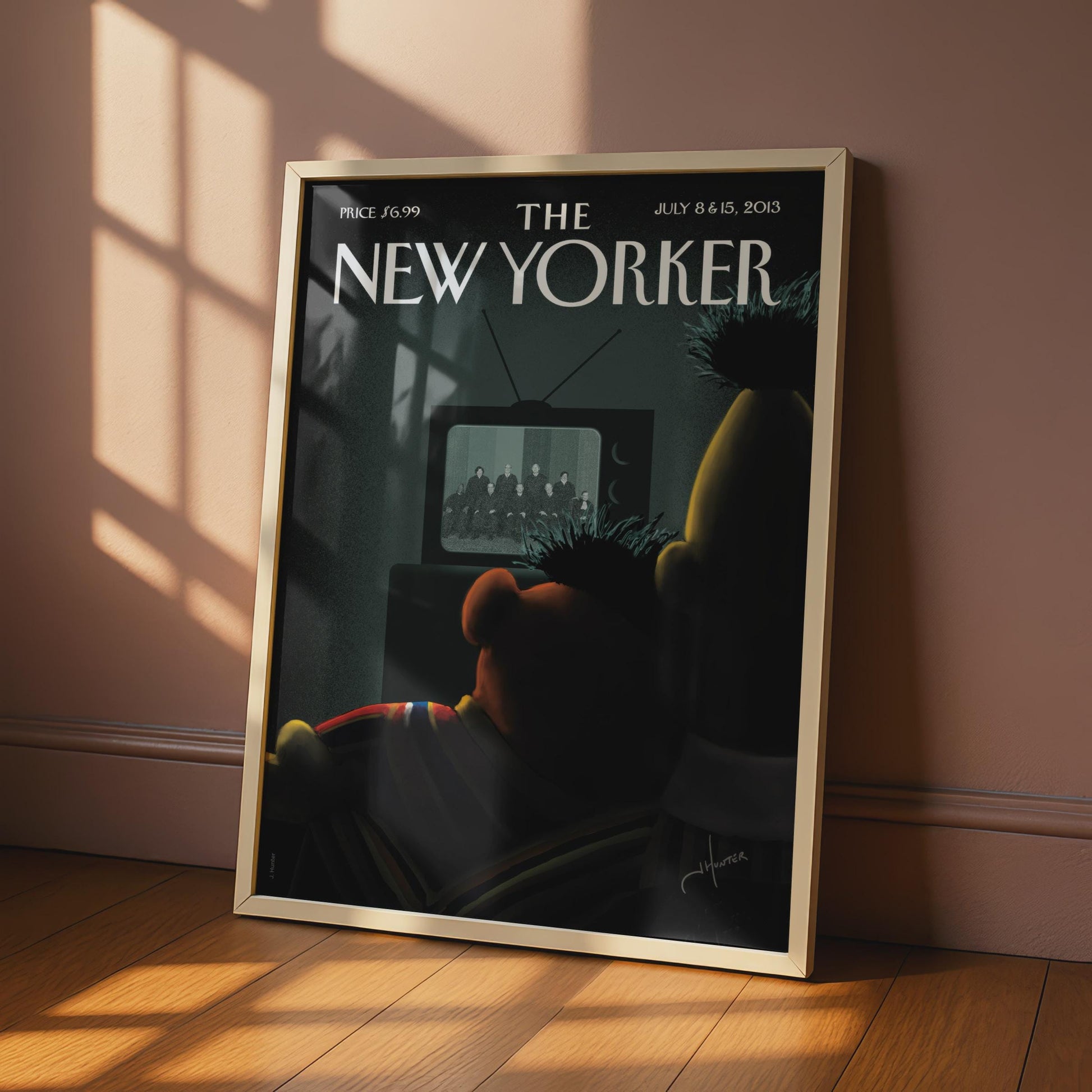 The New Yorker Cover Poster, Bert Ernie Supreme Court, Iconic Magazine Wall Art wall art print