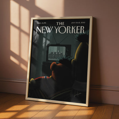 The New Yorker Cover Poster, Bert Ernie Supreme Court, Iconic Magazine Wall Art wall art print