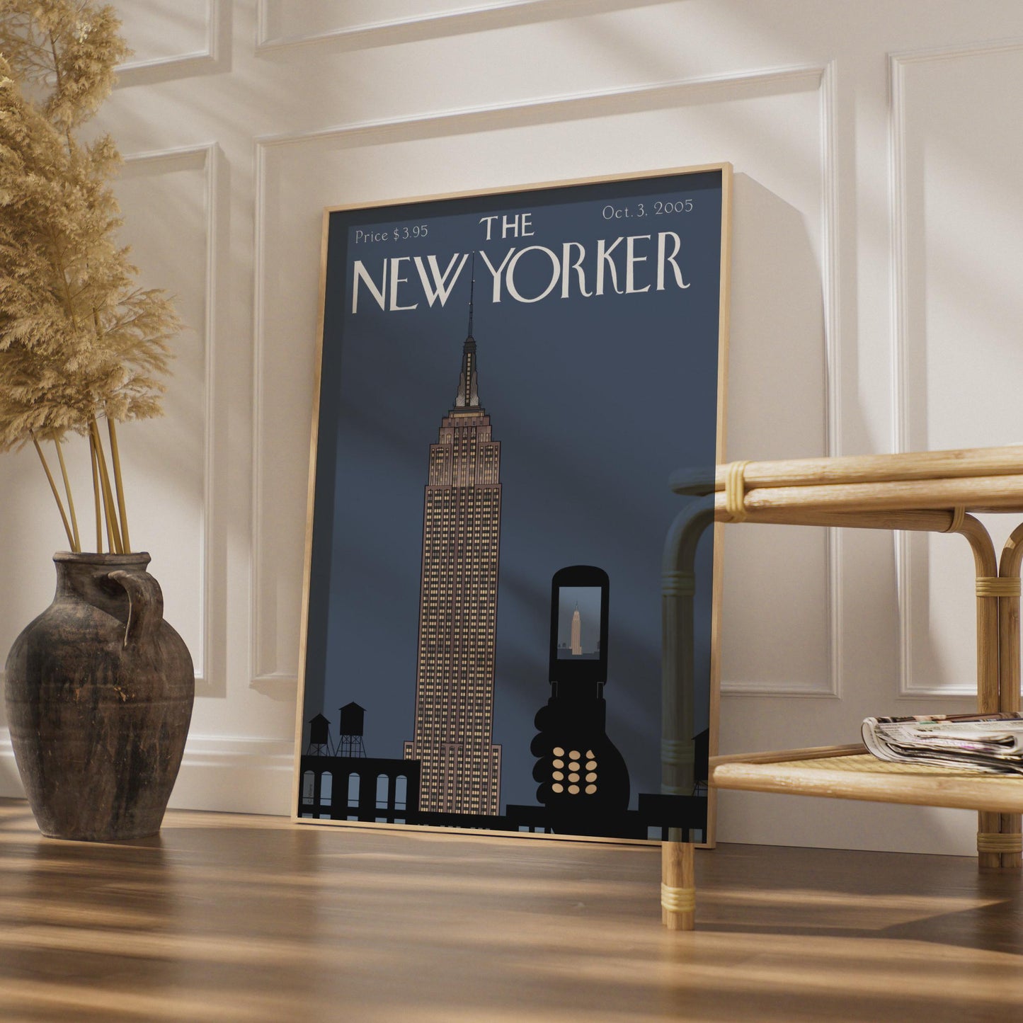 The New Yorker Poster, Empire State Building Art, NYC Wall Art, Vintage Cover Print wall art print