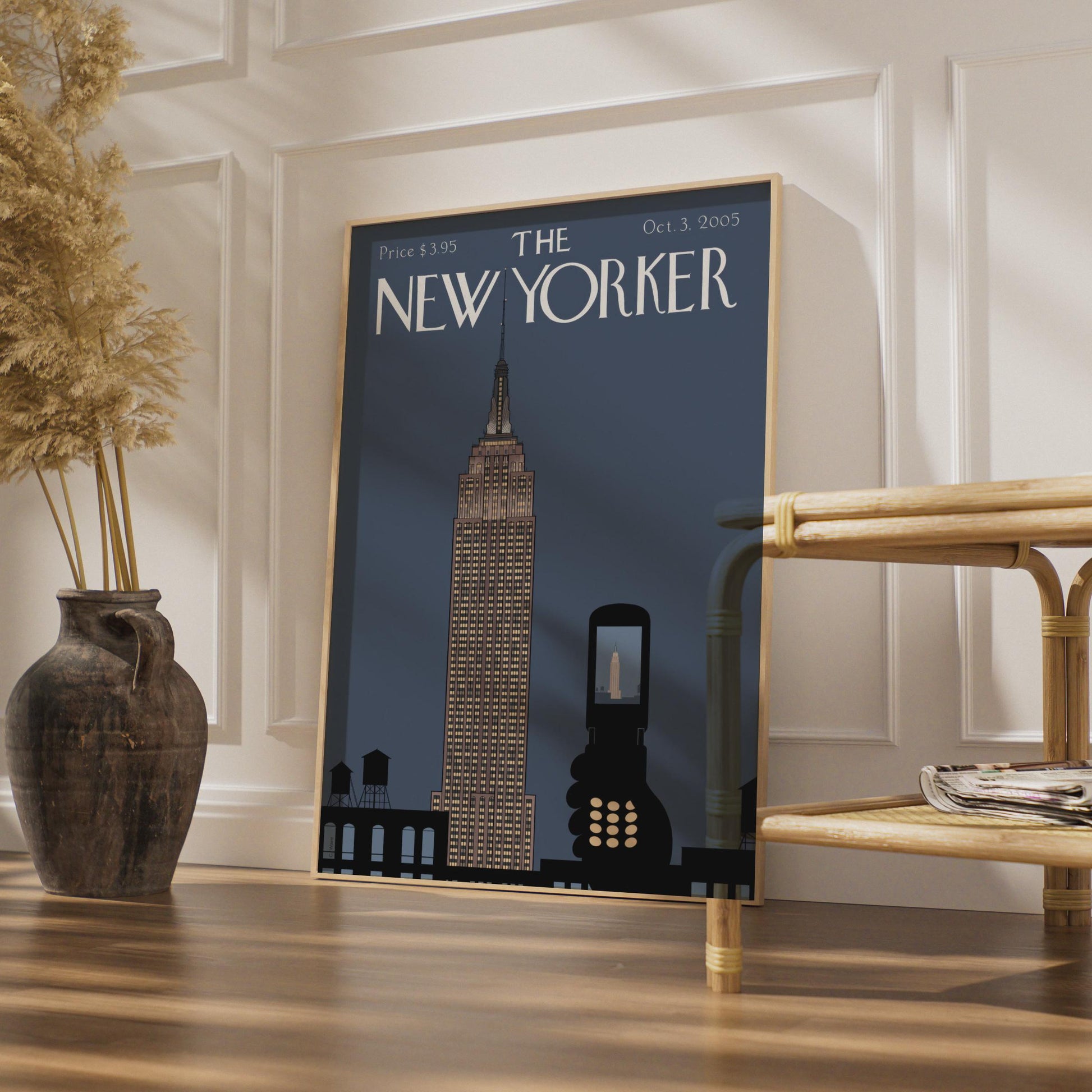 The New Yorker Poster, Empire State Building Art, NYC Wall Art, Vintage Cover Print wall art print