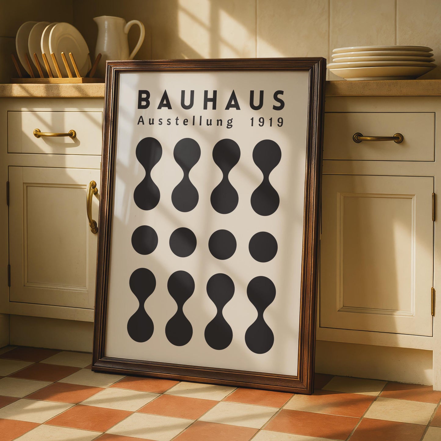 Bauhaus Ausstellung 1919 Art Print, Minimalist Wall Art, Geometric Black and White Poster wall art print