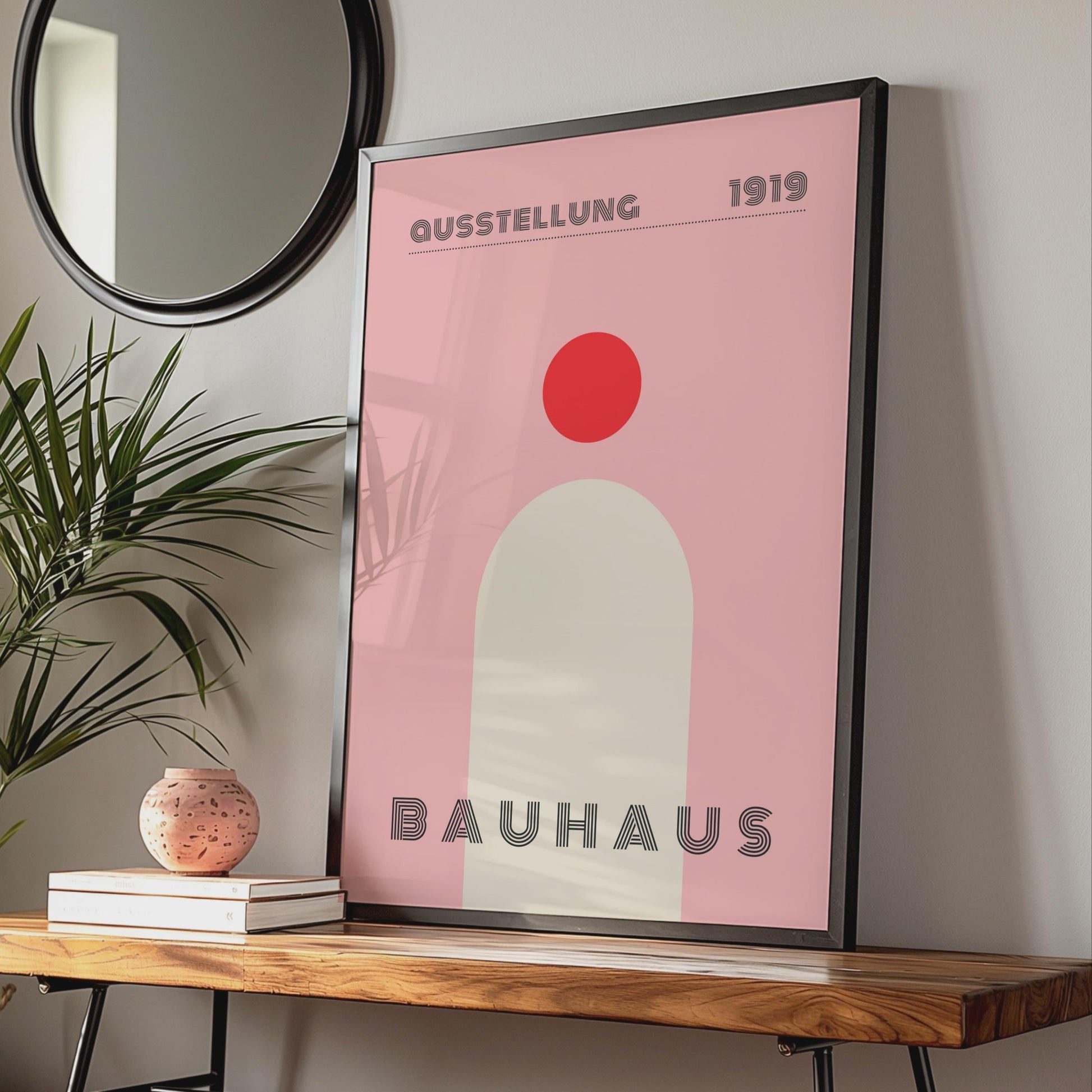 Bauhaus Art Print, 1919 Ausstellung Poster, Minimalist Wall Art, Retro Design Decor, Geometric wall art print