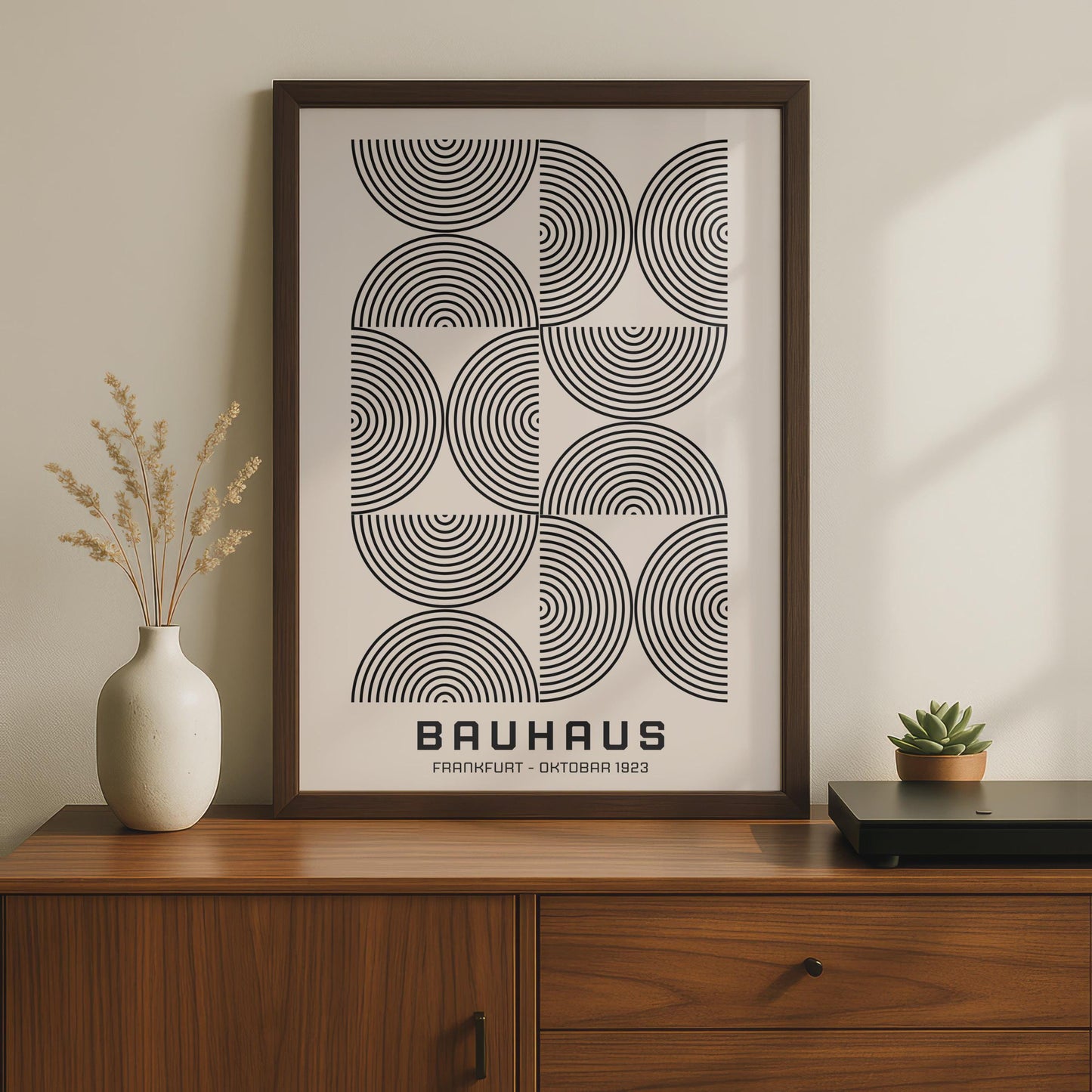 Bauhaus Print, Minimalist Wall Art, Geometric Poster, Black and White Decor, Modern Art 1923 wall art print