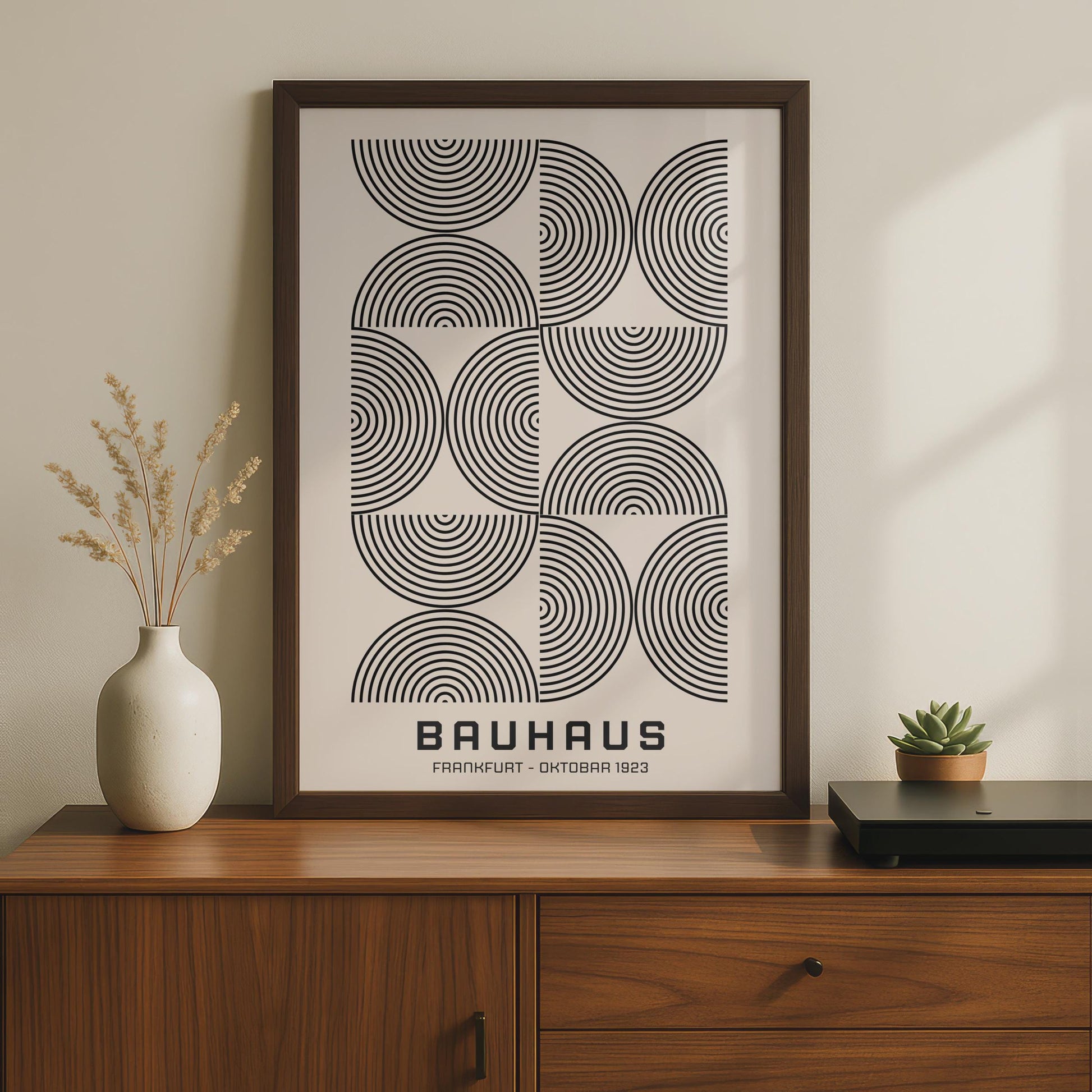 Bauhaus Print, Minimalist Wall Art, Geometric Poster, Black and White Decor, Modern Art 1923 wall art print