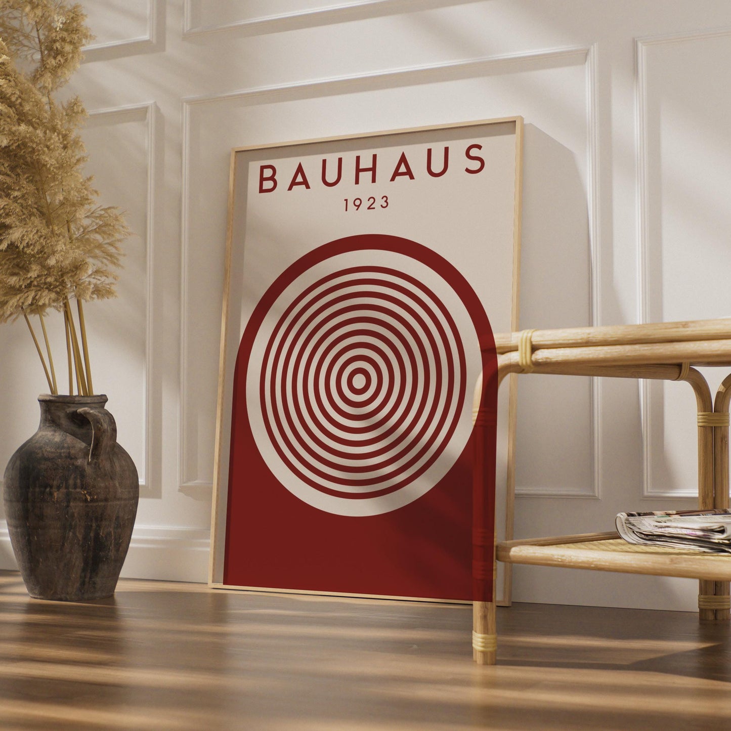 Bauhaus 1923 Art Print, Minimalist Graphic Poster, Modern Circles Wall Art for Home Decor wall art print