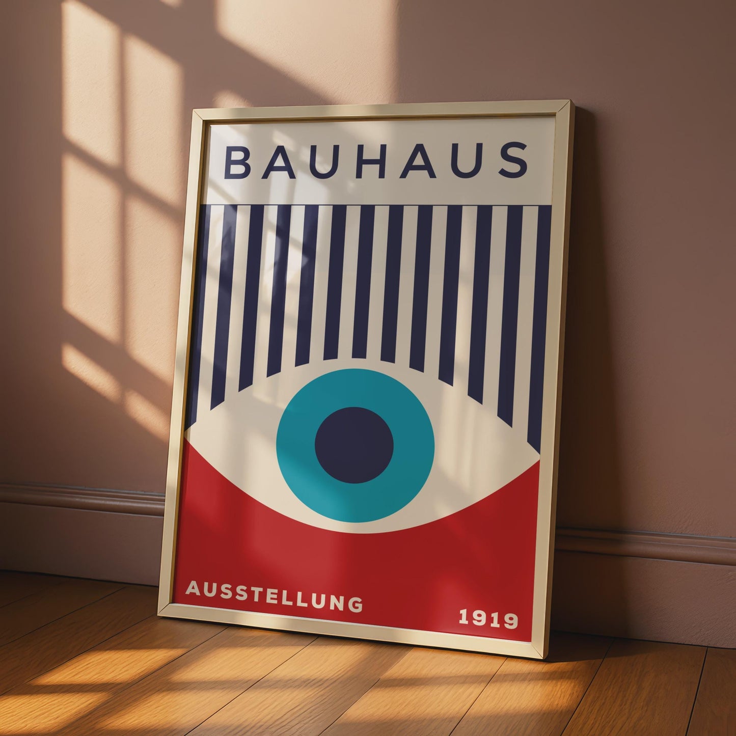 Bauhaus Poster, 1919 Ausstellung Art Print, Minimalist Eye Design, Retro Wall Art, Graphic Home wall art print