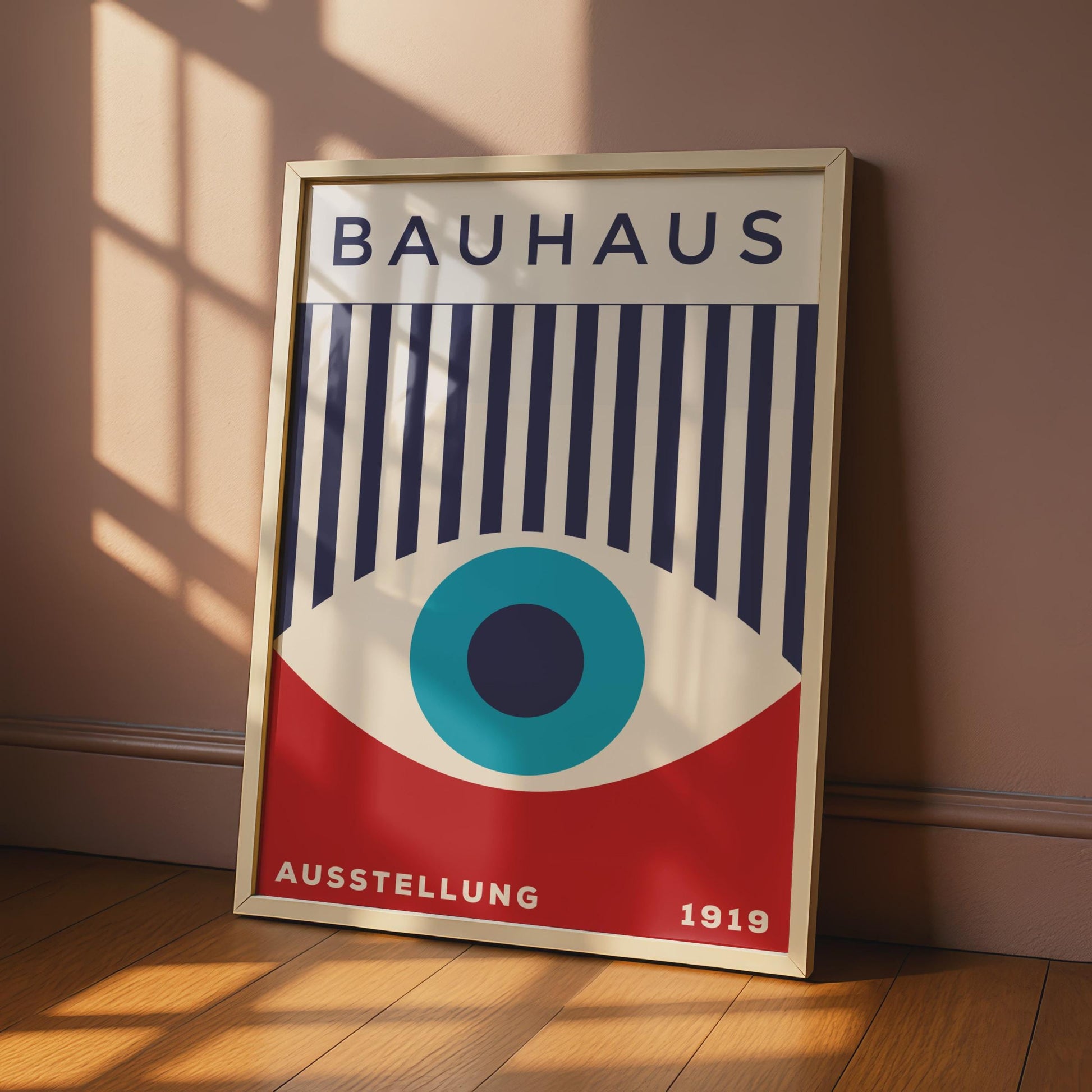 Bauhaus Poster, 1919 Ausstellung Art Print, Minimalist Eye Design, Retro Wall Art, Graphic Home wall art print