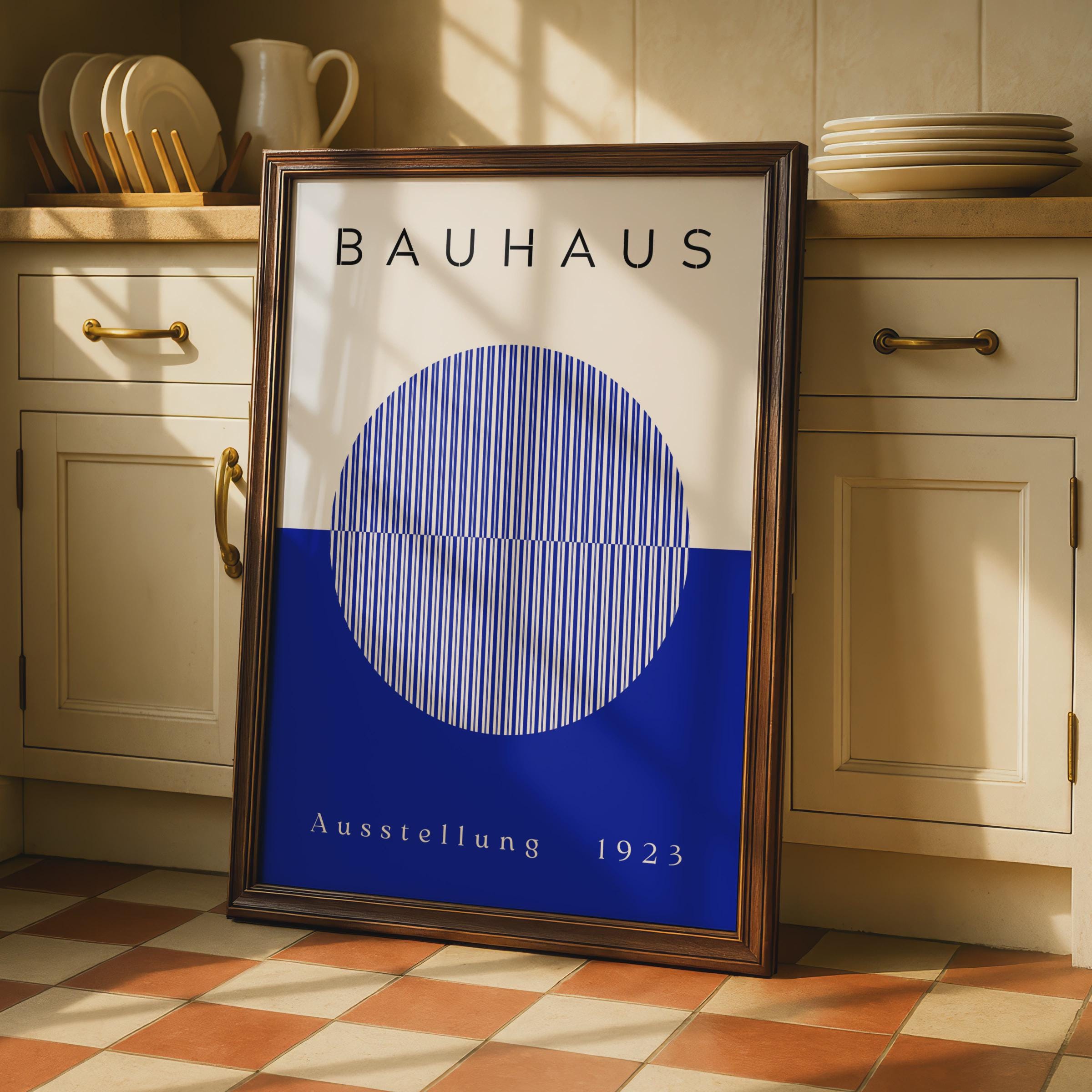 Bauhaus Art Print, Geometric Wall Poster, Vintage 1923 Exhibition Design, Minimalist Home Decor wall art print