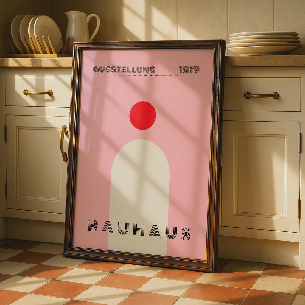 Bauhaus Art Print, 1919 Ausstellung Poster, Minimalist Wall Art, Retro Design Decor, Geometric wall art print