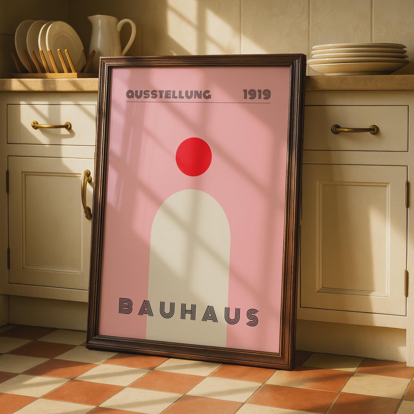 Bauhaus Art Print, 1919 Ausstellung Poster, Minimalist Wall Art, Retro Design Decor, Geometric wall art print