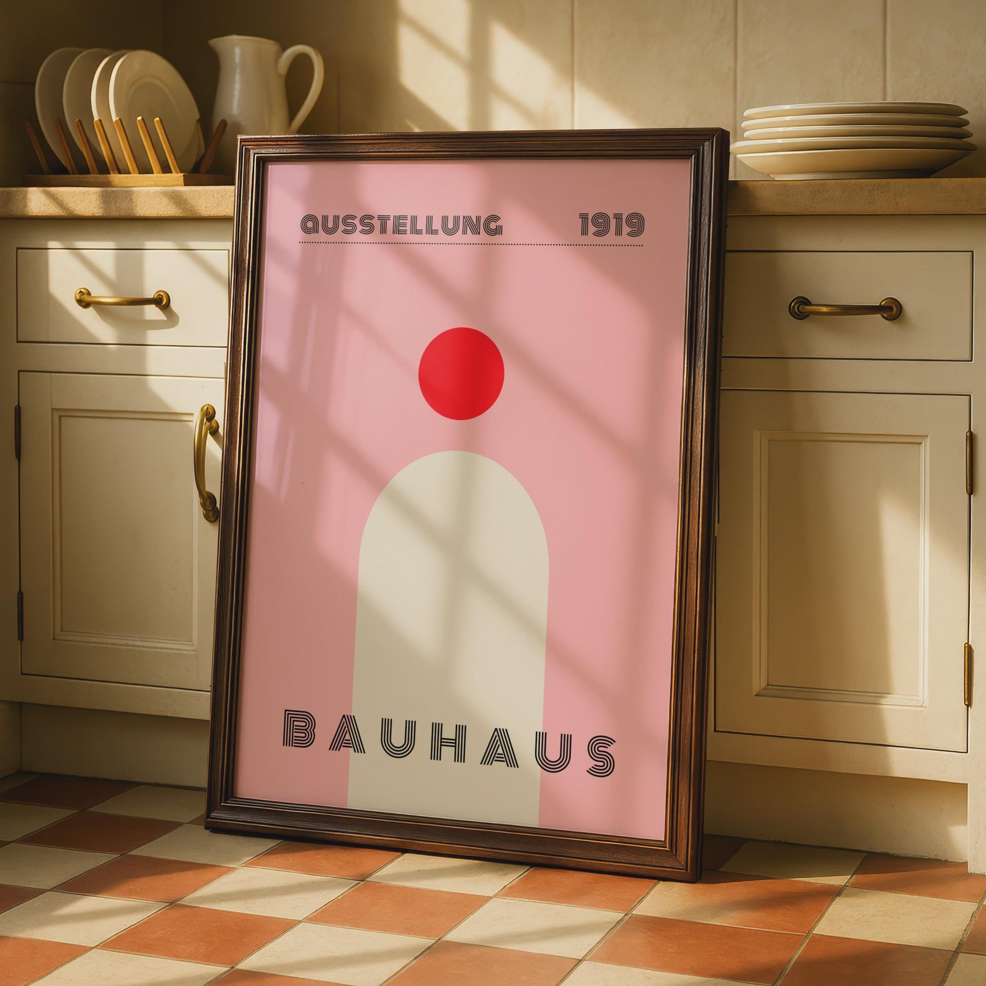 Bauhaus Art Print, 1919 Ausstellung Poster, Minimalist Wall Art, Retro Design Decor, Geometric wall art print