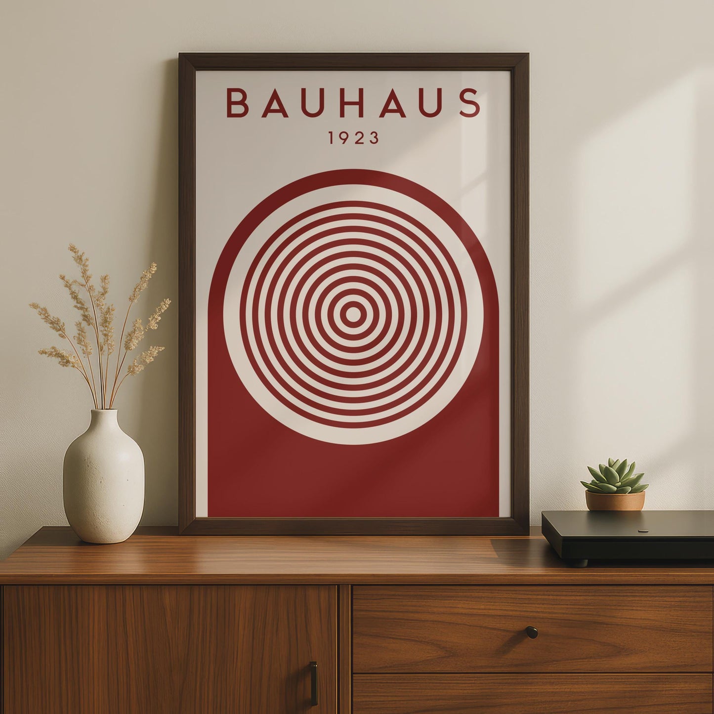 Bauhaus 1923 Art Print, Minimalist Graphic Poster, Modern Circles Wall Art for Home Decor wall art print