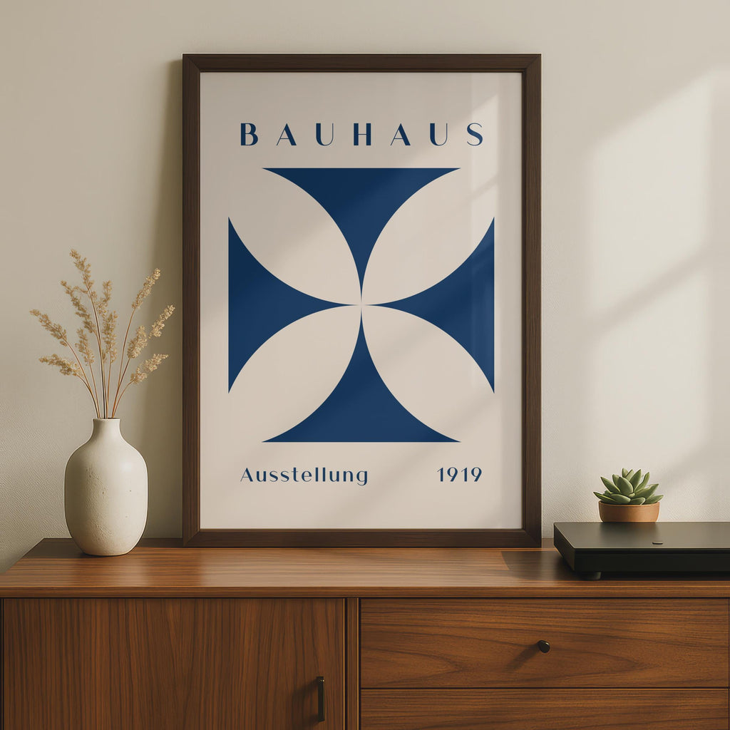 Bauhaus Print, 1919 Poster, Abstract Wall Art, Minimalist Home Decor, Bauhaus Style Artwork wall art print