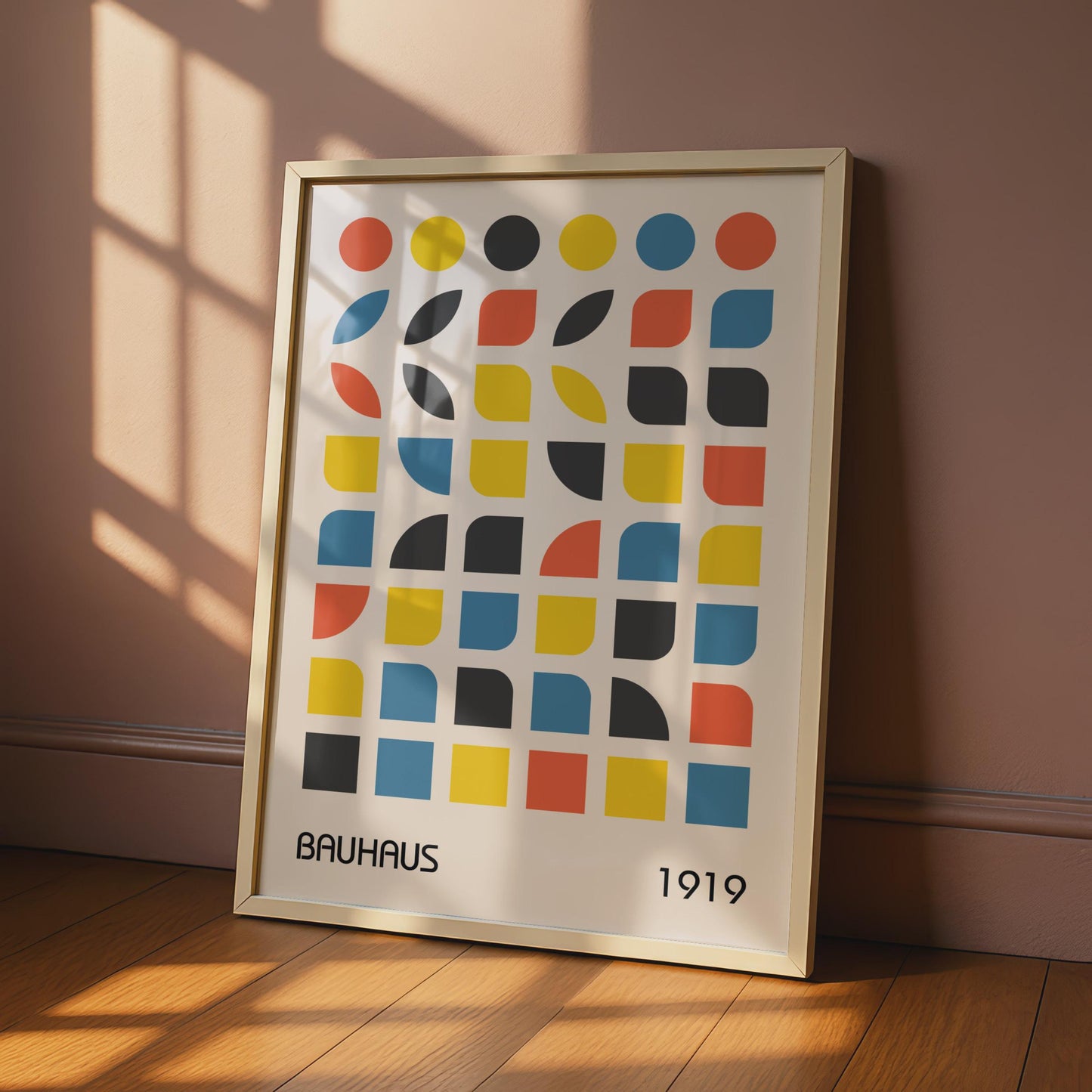 Bauhaus Poster, Abstract Geometric Wall Art, Colourful Print, 1919 Design, Modern Home Decor wall art print