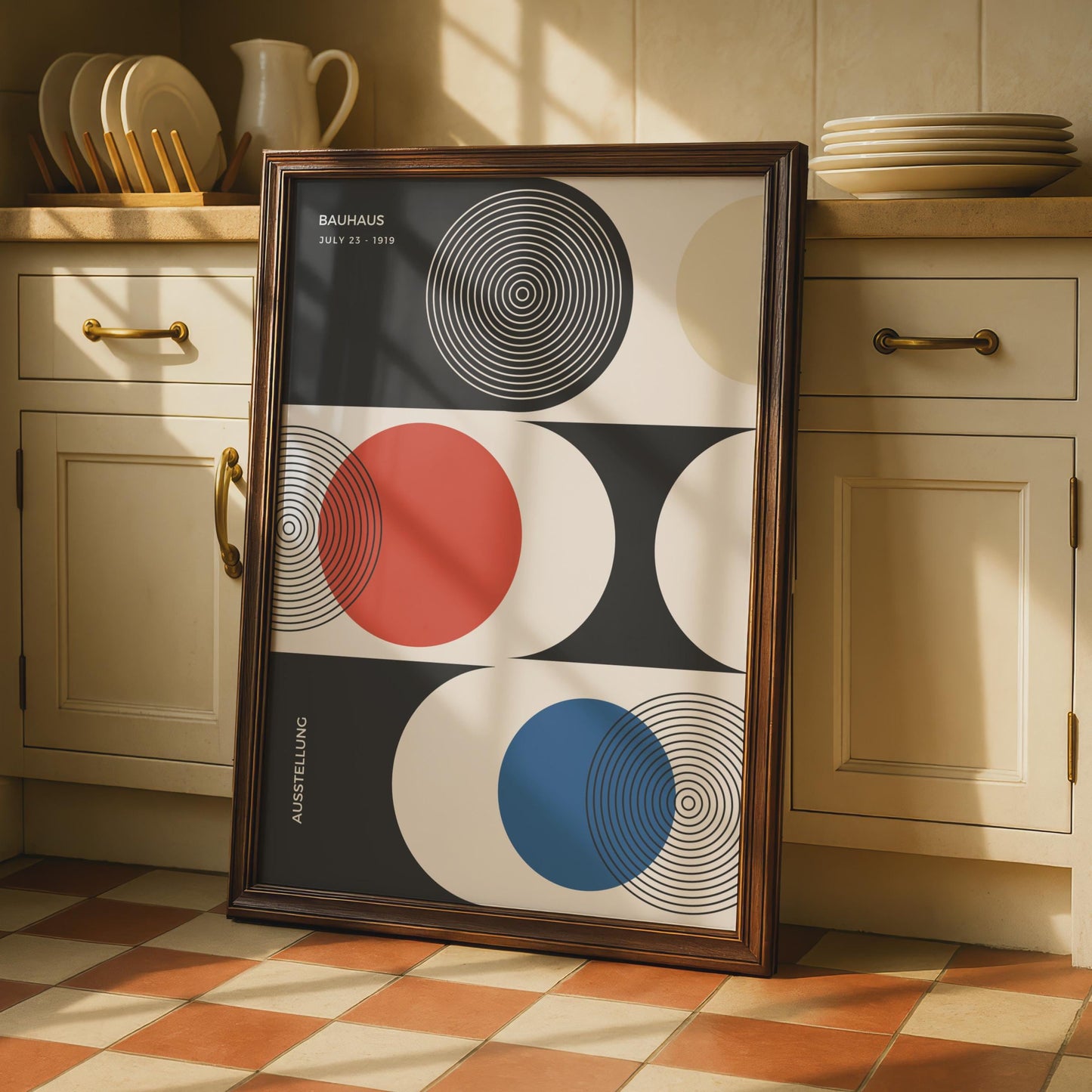 Bauhaus Art Print, Circle Patterns, Minimalist Poster, Modern Decor wall art print