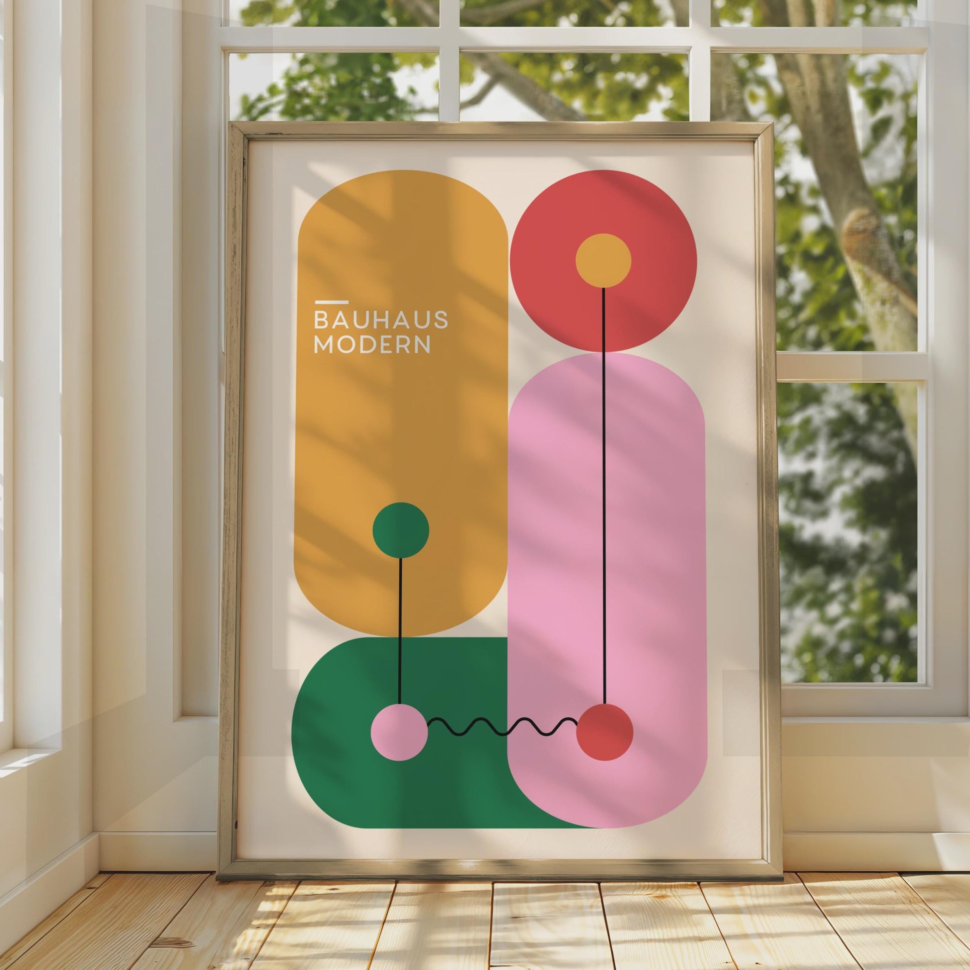 Bauhaus Modern Abstract Poster, Geometric Wall Art for Home Decor, Minimalist Design Print wall art print