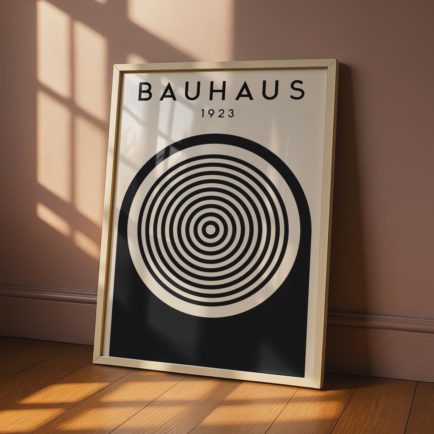 Bauhaus Inspired Poster, 1923 Geometric Wall Art, Minimalist Design Print, Black and White Home wall art print