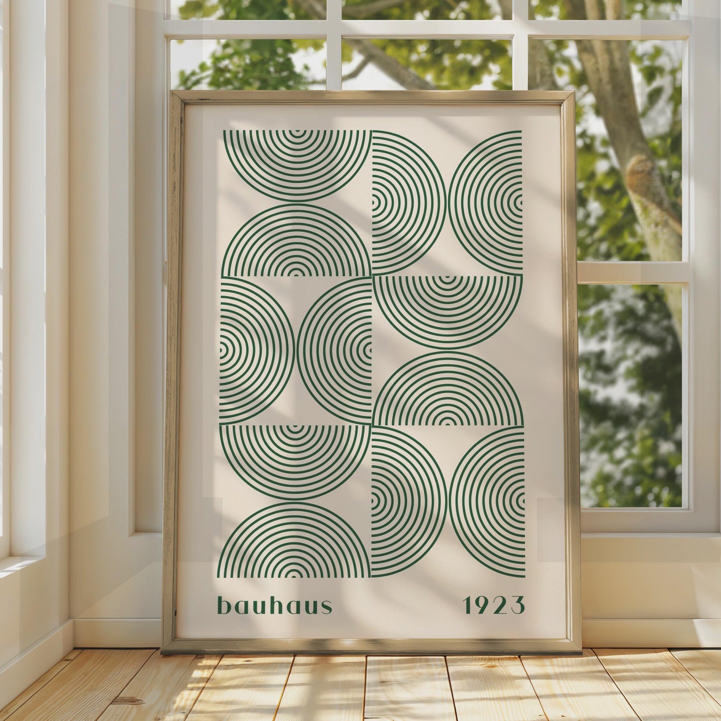 Bauhaus Poster, 1923 Geometric Art Print, Minimalist Circles Wall Decor, Modern Home Art wall art print