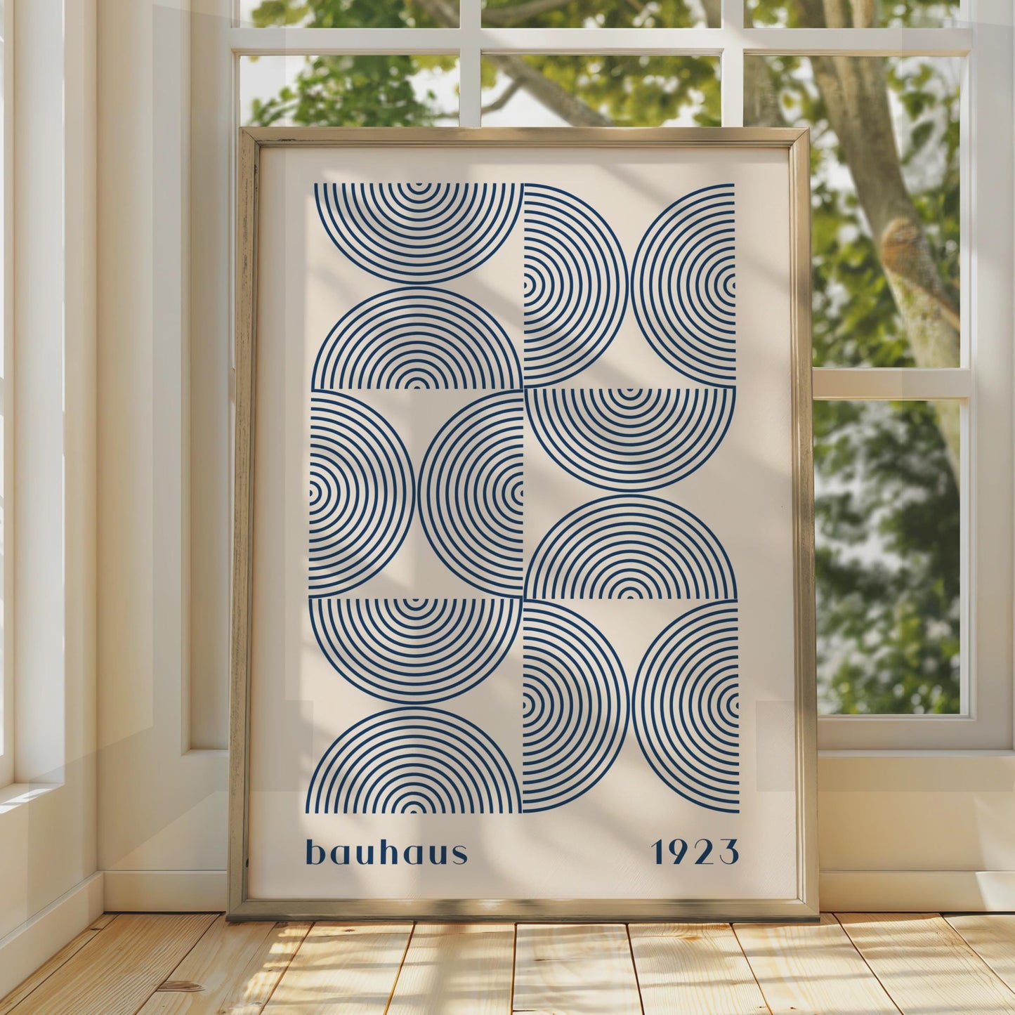 Bauhaus Poster Print, Geometric Circular Art, Modernist Wall Decor, 1923 Artwork, Abstract Design wall art print