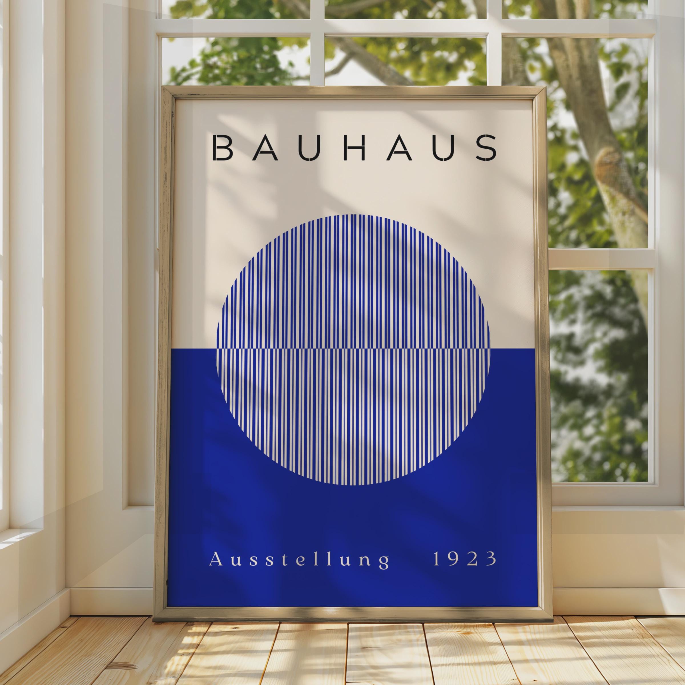 Bauhaus Art Print, Geometric Wall Poster, Vintage 1923 Exhibition Design, Minimalist Home Decor wall art print
