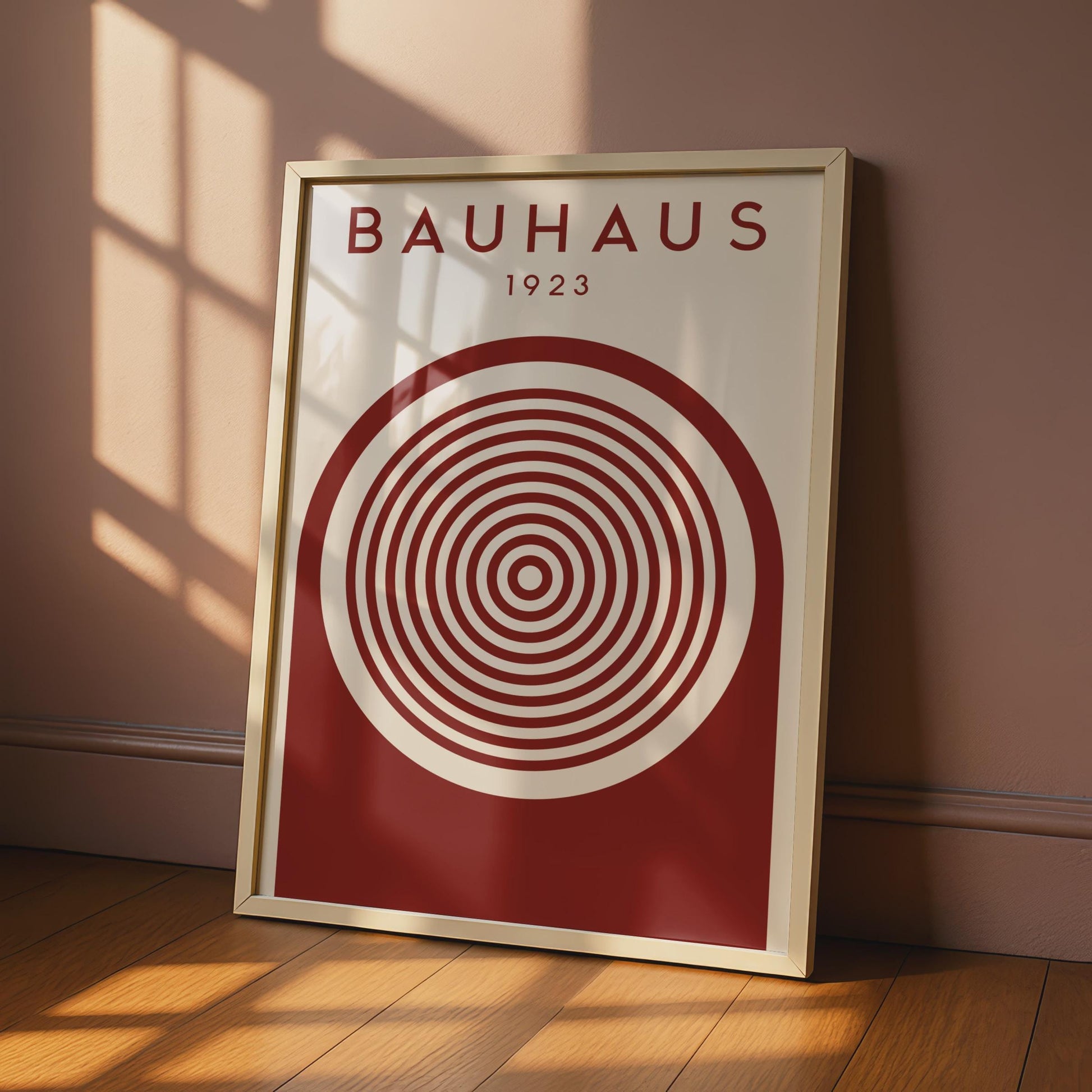 Bauhaus 1923 Art Print, Minimalist Graphic Poster, Modern Circles Wall Art for Home Decor wall art print