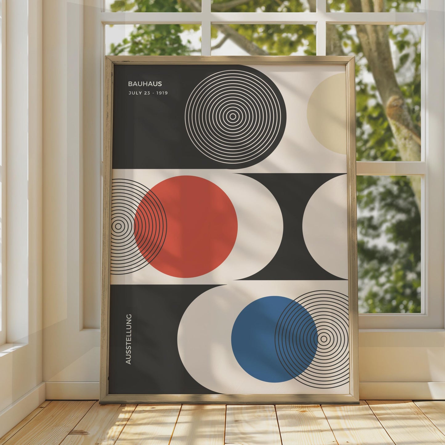 Bauhaus Art Print, Circle Patterns, Minimalist Poster, Modern Decor wall art print