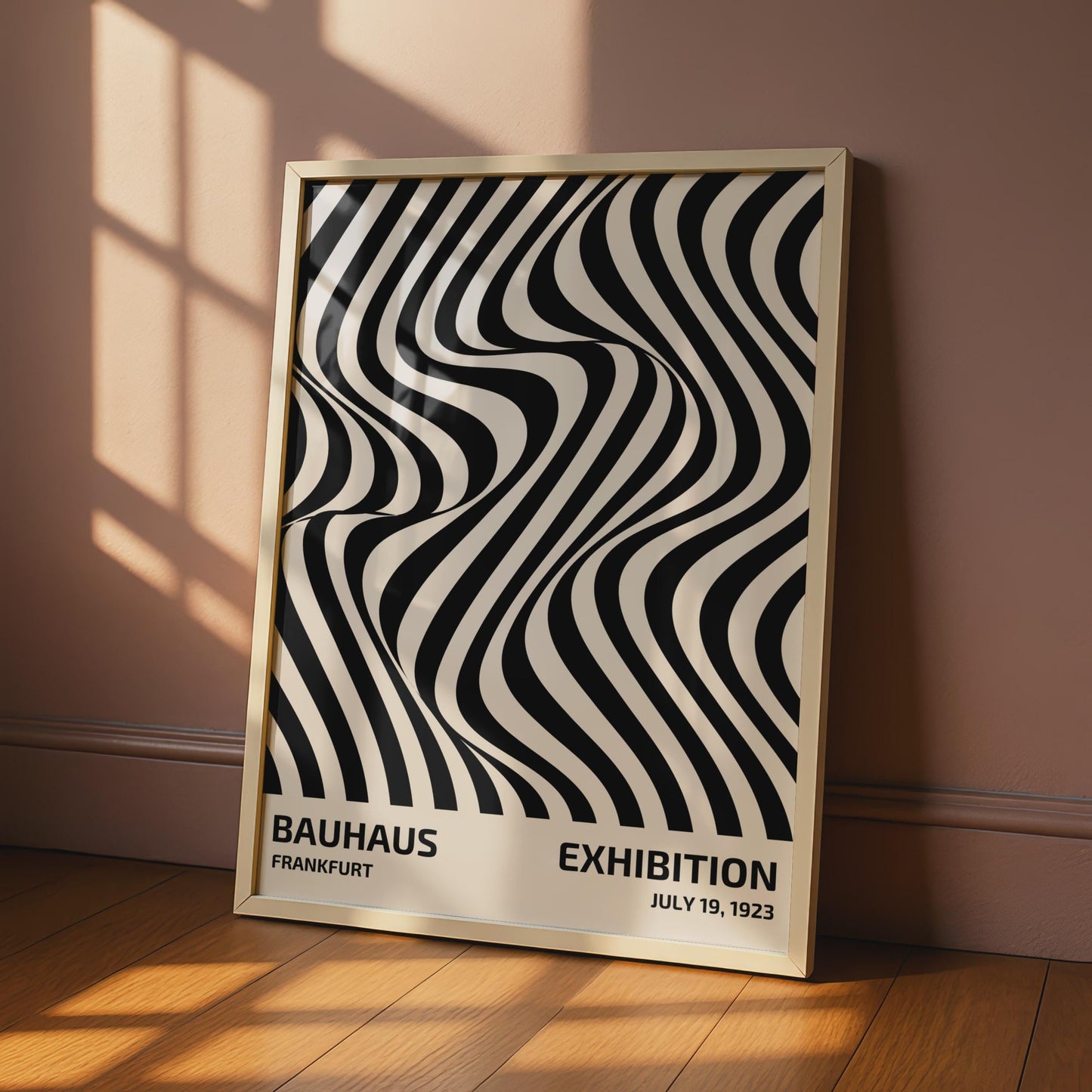 Bauhaus Exhibition Poster, Abstract Black and White Wall Art, 1923 Frankfurt Design Print wall art print