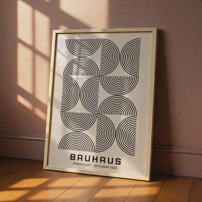 Bauhaus Print, Minimalist Wall Art, Geometric Poster, Black and White Decor, Modern Art 1923 wall art print