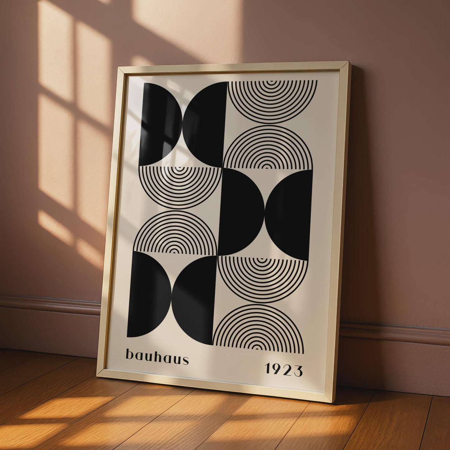 Bauhaus Poster Art, Geometric Black and White Design, Minimalist Wall Decor, 1923 wall art print