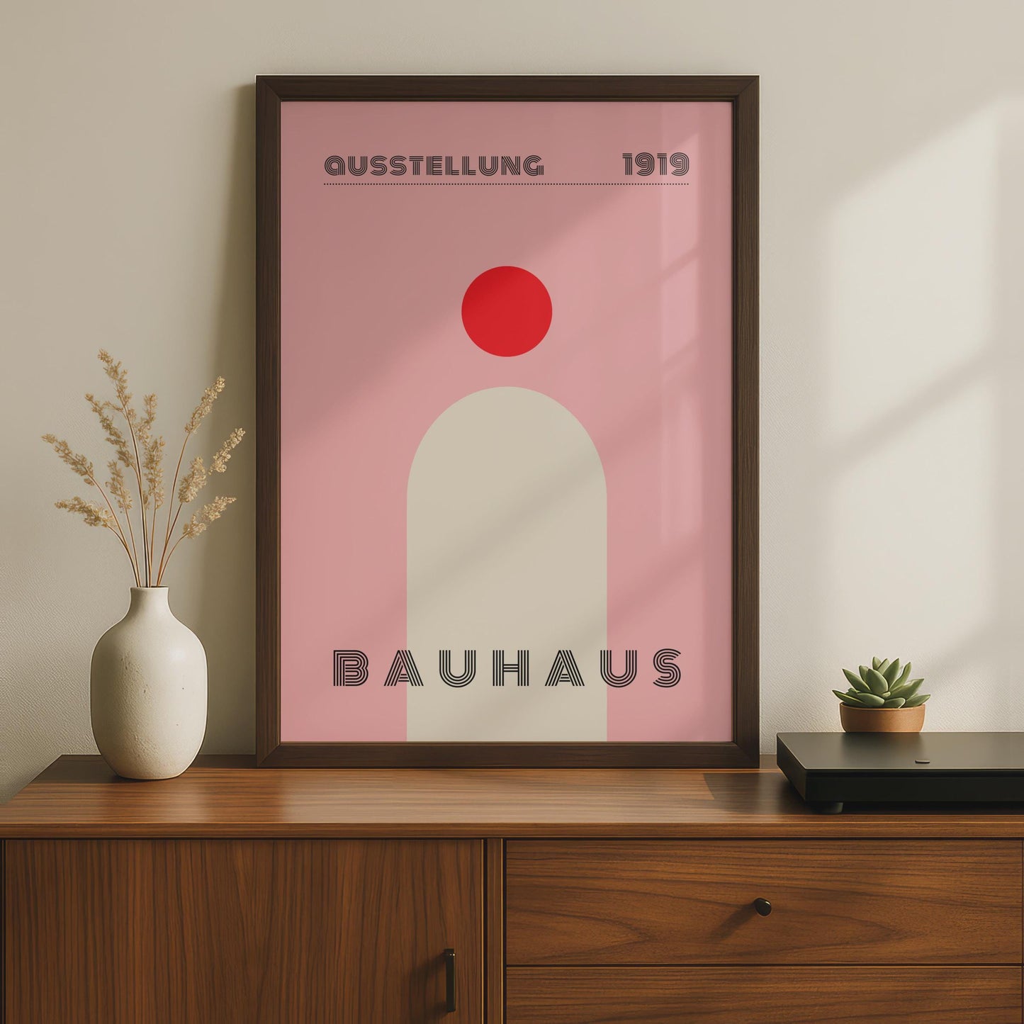 Bauhaus Art Print, 1919 Ausstellung Poster, Minimalist Wall Art, Retro Design Decor, Geometric wall art print