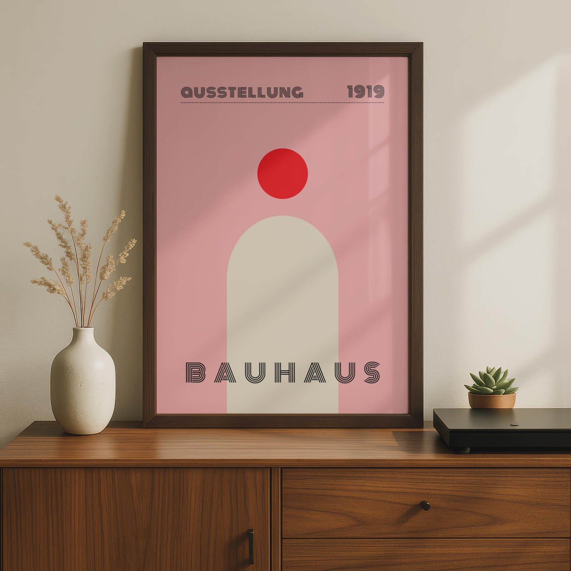 Bauhaus Art Print, 1919 Ausstellung Poster, Minimalist Wall Art, Retro Design Decor, Geometric wall art print
