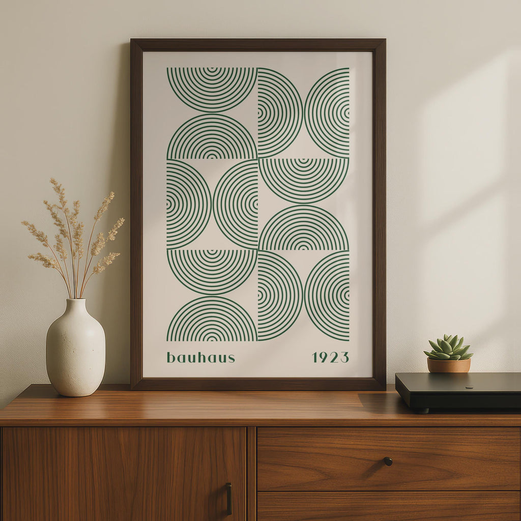 Bauhaus Poster, 1923 Geometric Art Print, Minimalist Circles Wall Decor, Modern Home Art wall art print