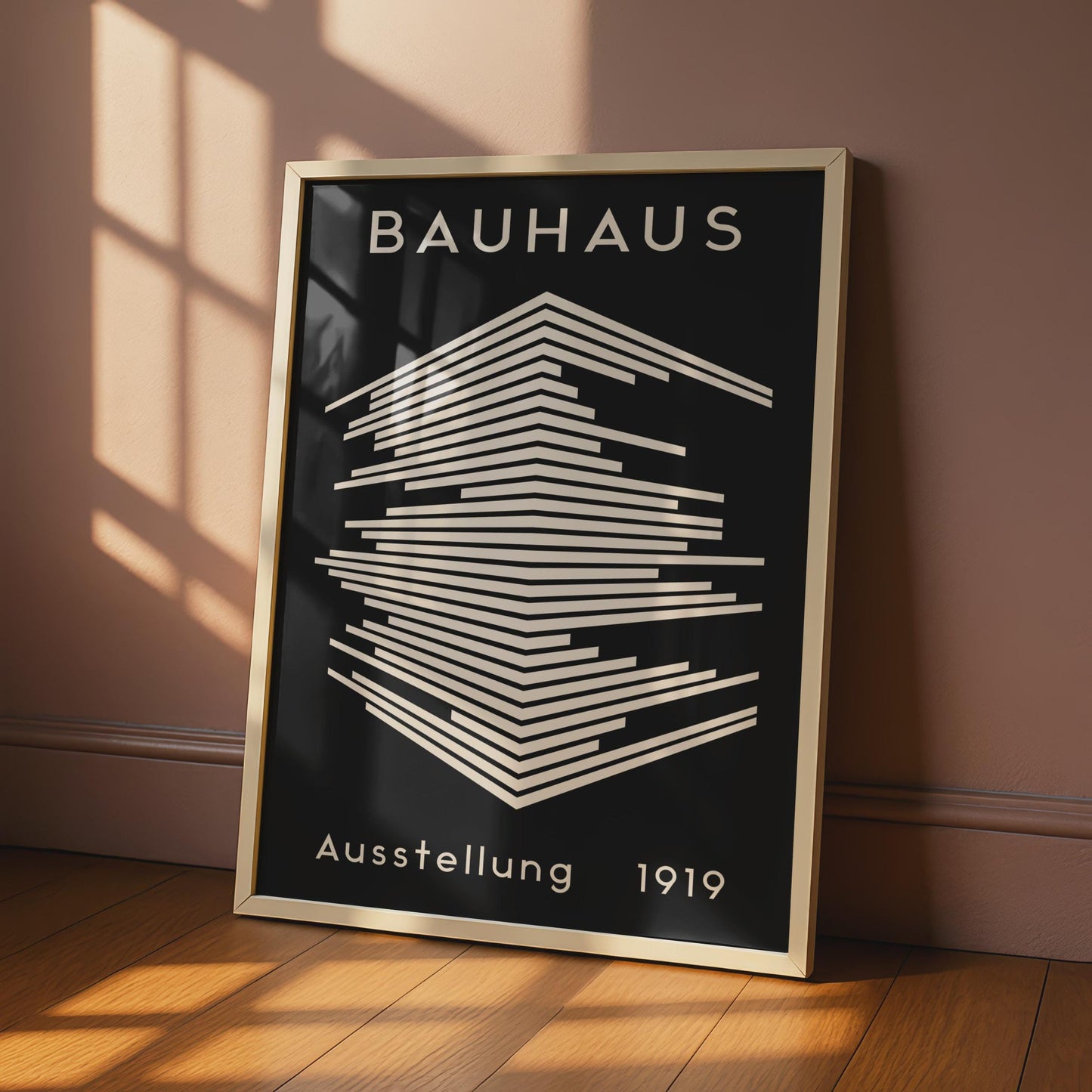 Bauhaus Print, 1919 Exhibition Poster, Minimalist Wall Art, Geometric Lines, Modern Decor wall art print
