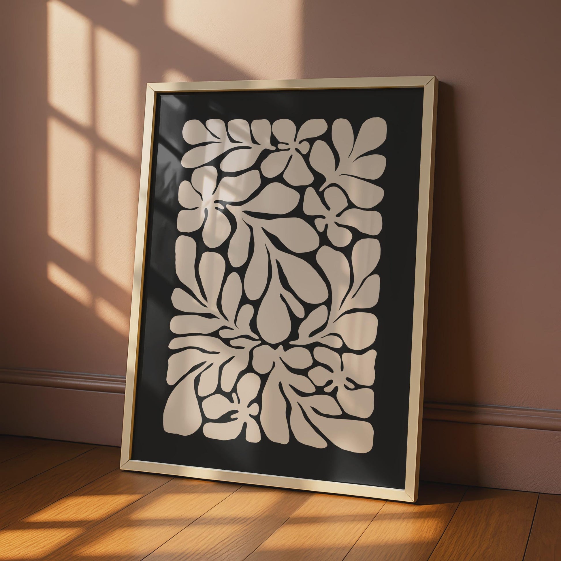 Botanical Flower Print, Abstract Floral Poster, Modern Nature Art, Minimalist Wall Decor wall art print