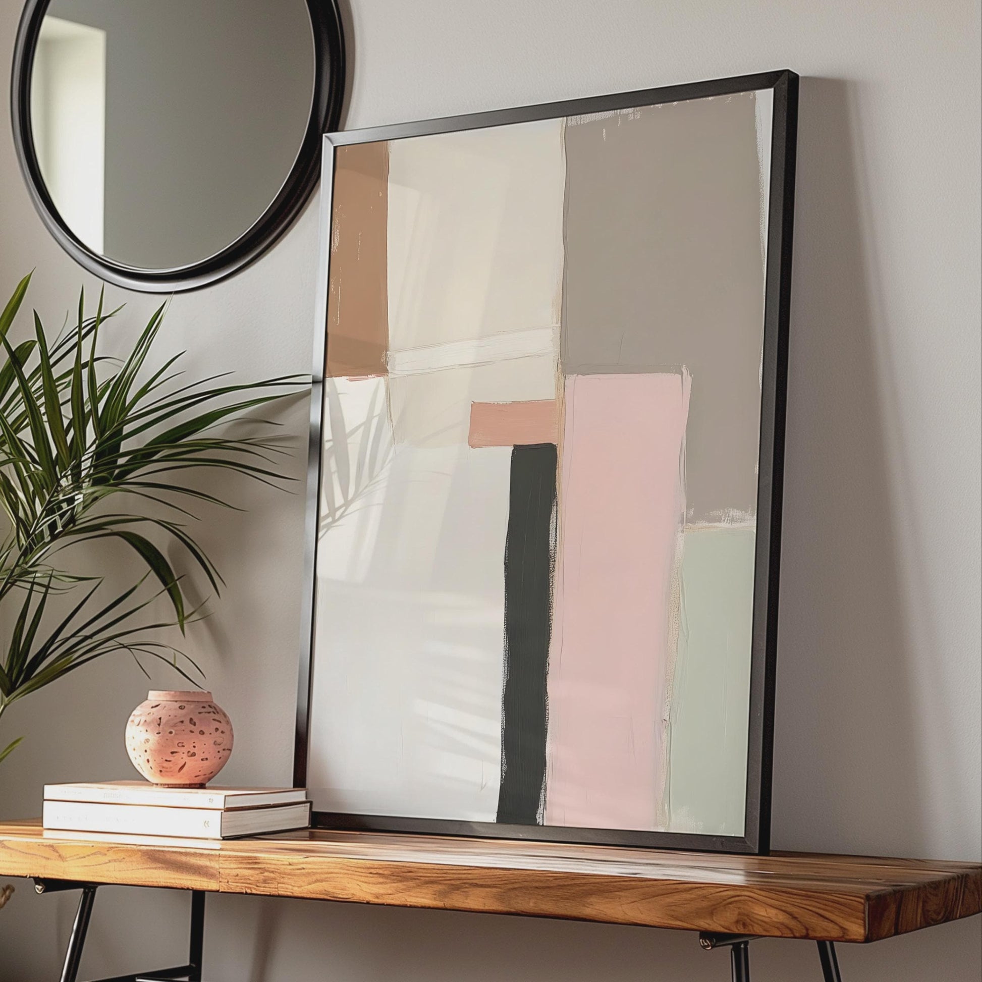 Abstract Boho Wall Art, Minimalist Colourful Modern Print, Geometric Art for Living Room Decor wall art print