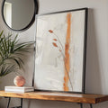Minimalist Boho Wall Art, Abstract Brown Leaf Print, Modern Nature Poster, Organic Decor wall art print