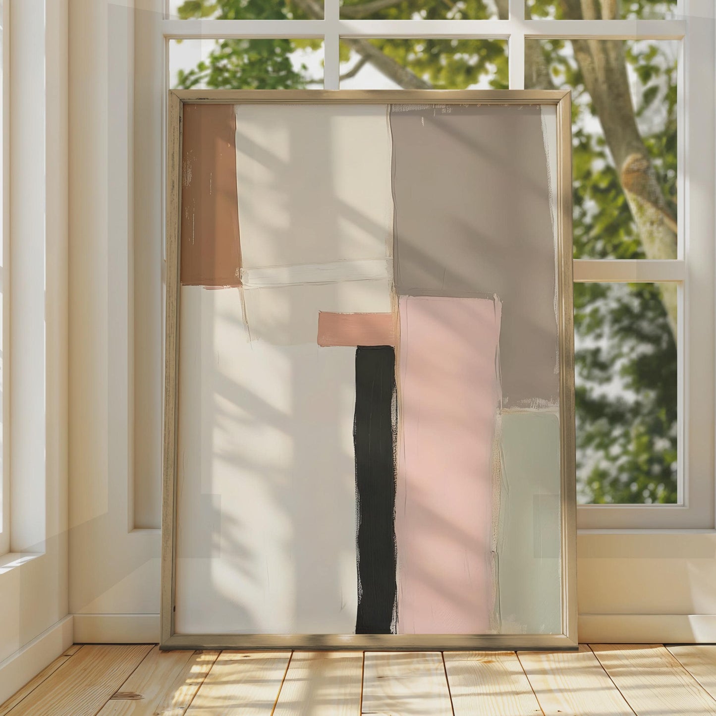 Abstract Boho Wall Art, Minimalist Colourful Modern Print, Geometric Art for Living Room Decor wall art print